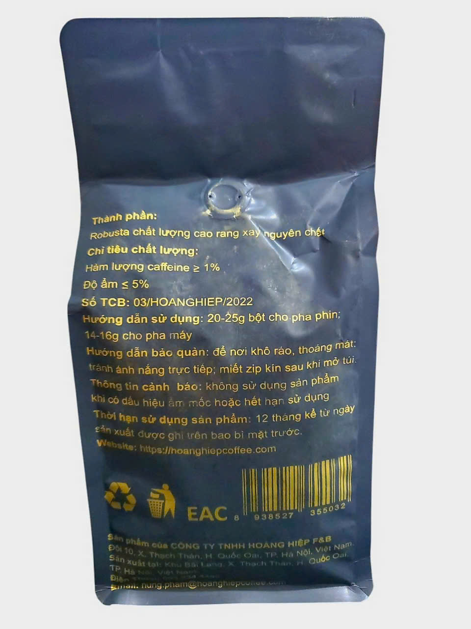 VIETNAM ROBUSTA ROASTED COFFEE BEAN PREMIUM (500g)