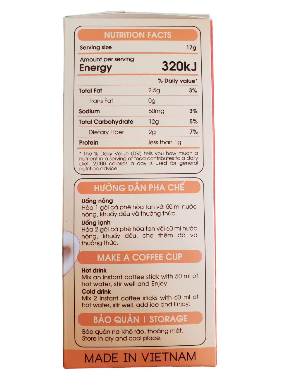 CAPPUCCINO CHOCOLATE - INSTANT COFFEE - PRODUCT FROM VIETNAM