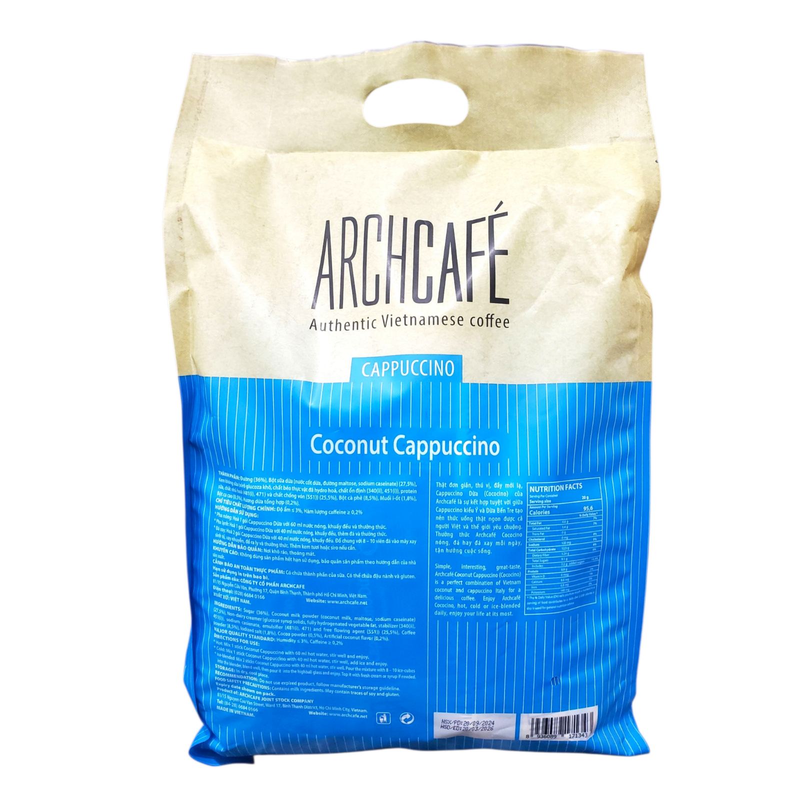 ARCHCAFE COCONUT CAPPUCCINO - BAG OF 50 STICKS