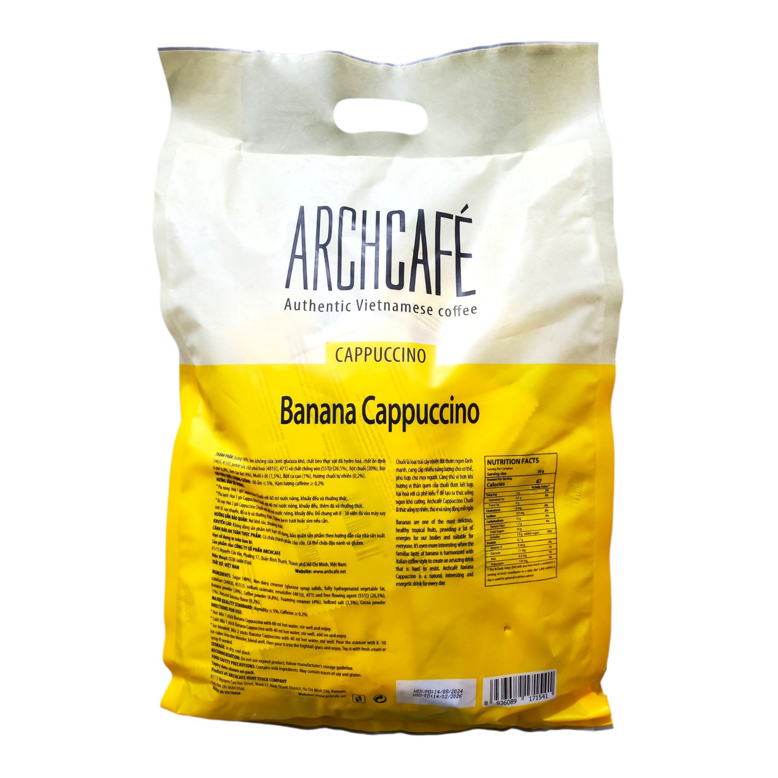 ARCHCAFE: BANANA CAPPUCCINO - BAG OF 50 STICKS