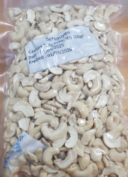 RAW CASHEW - WHITE SPLIT (WS1) - 500G (PRODUCT FROM VIETNAM)